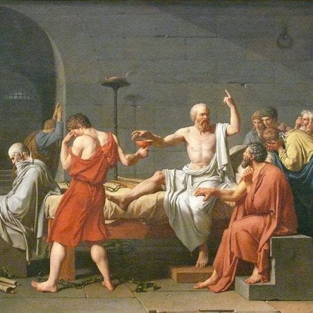 painting depicting Socrates